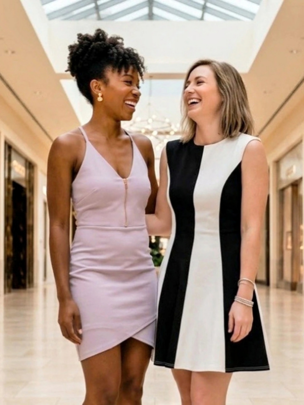 2 BDL💓Revamped NWT Mauve➕Suzy Shier Color Block Mini Dresses Sz S